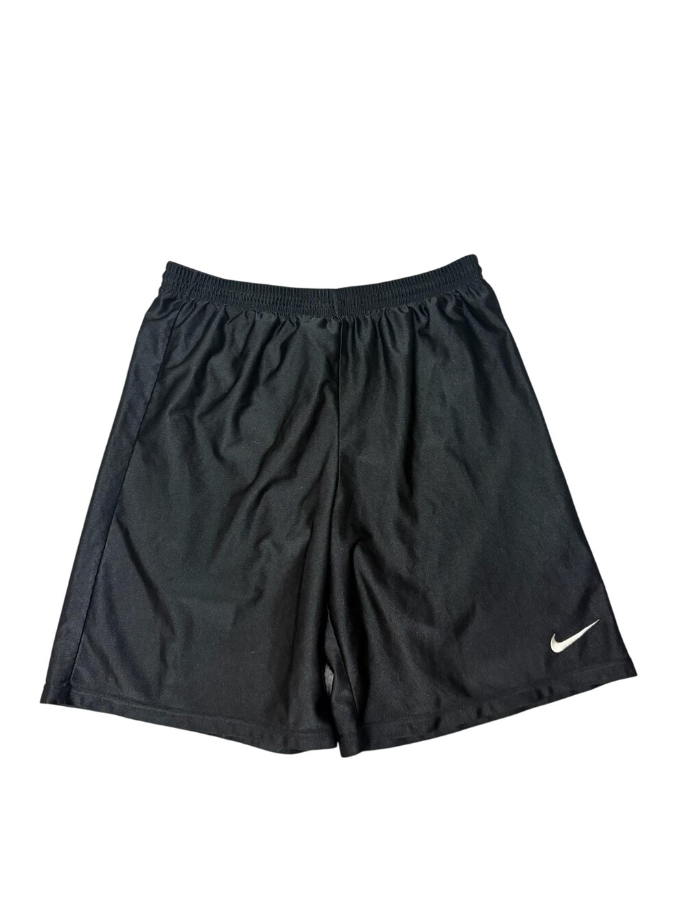 Vintage 90s Nike Shorts Mens Large Black Jersey Basketball Made USA Dazzle Shiny